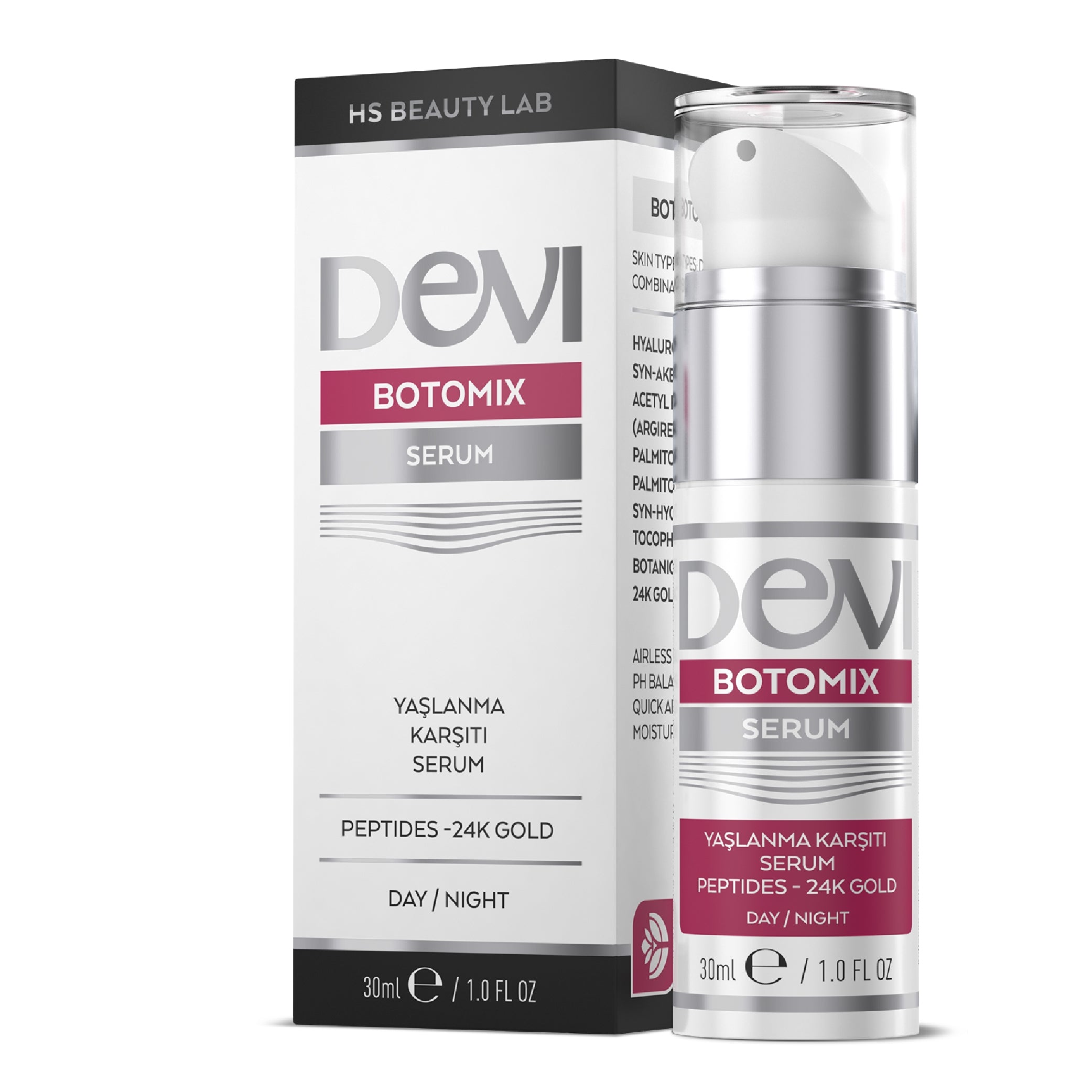 Botomix Serum 30ml Botoks etkili Nemlendirici, Yaşlanma Karşıtı  ve Dolgunlaştırıcı  Serum